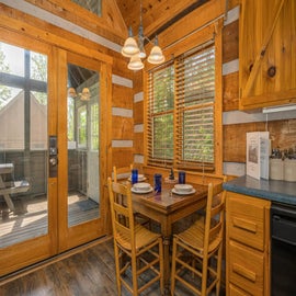 Tiny Pines' inviting dining area