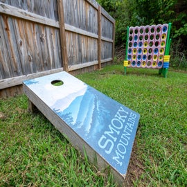 Dreaming Bear's corn hole game