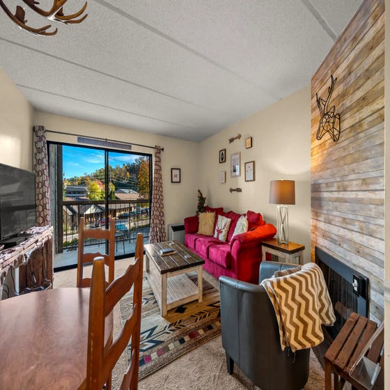 Heart of Gatlinburg's cozy living area