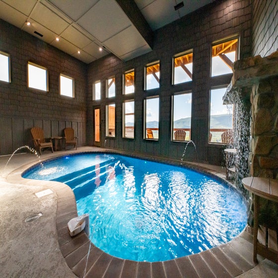 Hilltop Hideaway's heated indoor pool