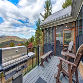 Mountain Charm's relaxing decks with views