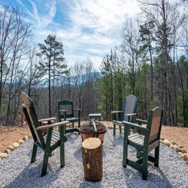 Firefly Ridge's crackling firepit