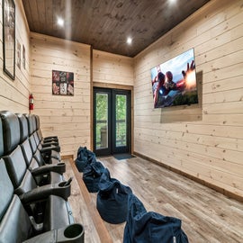 Rocky Top Plunge's theater room