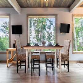 Bear Observatory's inviting dining table