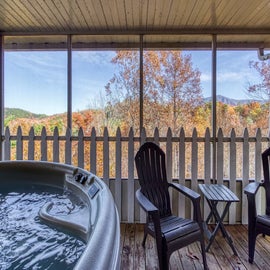 Mountain Man's bubbling hot tub