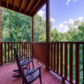 Four Bears Lodge's relaxing deck