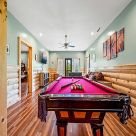 Rustic Retreat's fun game room