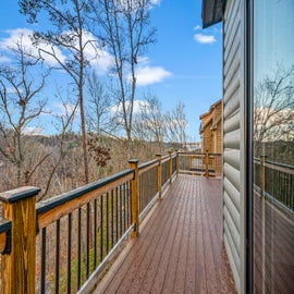 Stunning views from the spacious deck of Sarabha's Lake Point