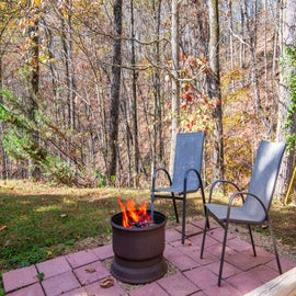 Bear Bottoms' crackling fire pit