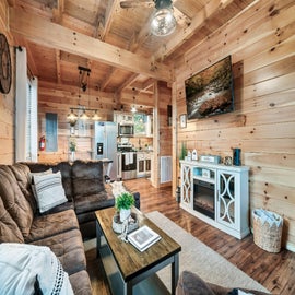 High Country Cabin's cozy living area