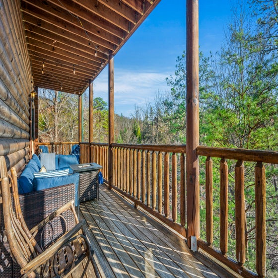 Firefly Lodge's relaxing deck