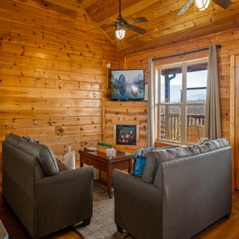 Swimming in the Smokies' cozy living area