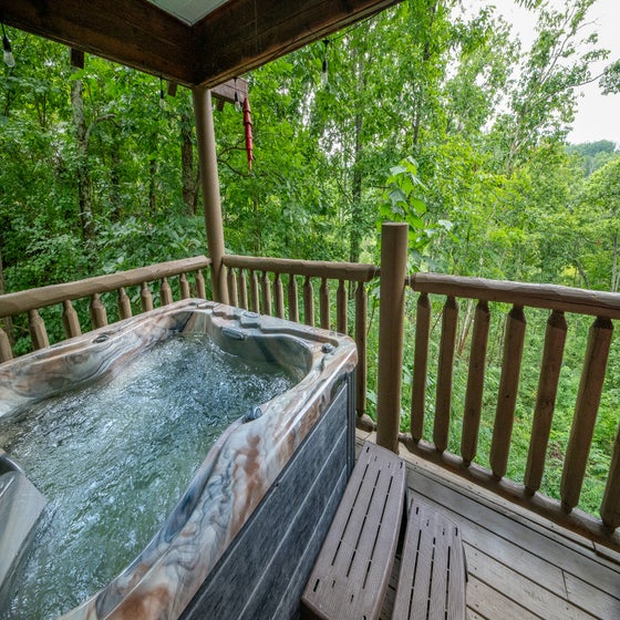 Altitude Adjustment's bubbling hot tub