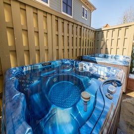 Legacy Lodge's bubbling hot tub