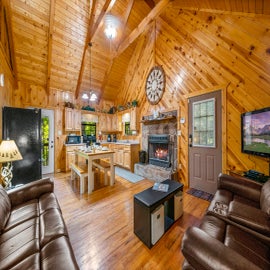 Lumber Jack Lodge's open living space