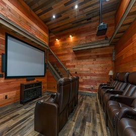 Hilltop Hideaway's theater room