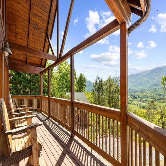 Views from Misty Mountain Treehouse's decks