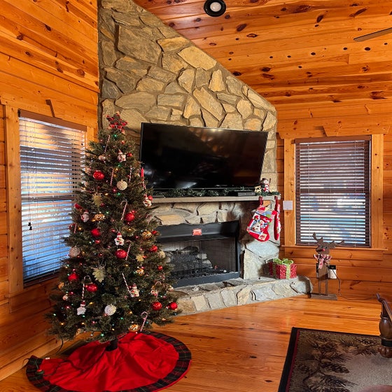 Goldilocks Lodge's cozy living area