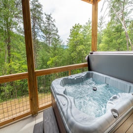 Away From It All's bubbling hot tub