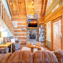 Living Waters Lodge's cozy living area