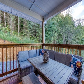 Sticks Creek's outdoor dining and seating area