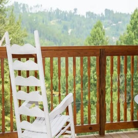 Nature's Haven Lodge's relaxing deck