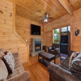 Splash Mountain's cozy living area