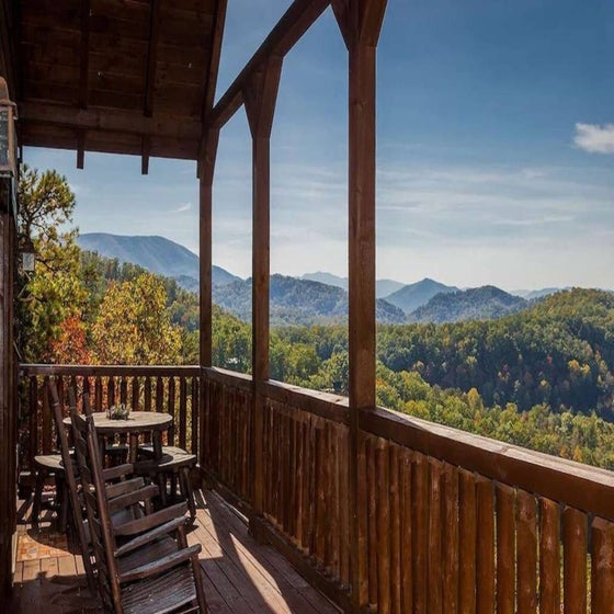 Walk In The Clouds' deck with stunning views