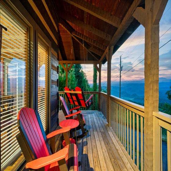 The Lookout's deck with stunning views