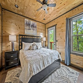 One of Smoky Top's comfy bedrooms