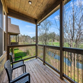 Cabin By The Creek's relaxing decks