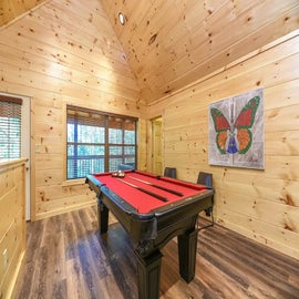 Mountain Getaway's pool table