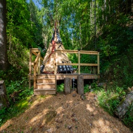 Moon Song's teepee tent