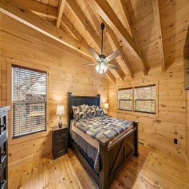 One of The Beary Cottage's comfy bedrooms