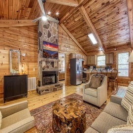 Cades Cove Escape's cozy living area