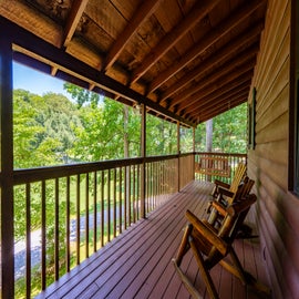 Ole Smoky Cabin's relaxing decks