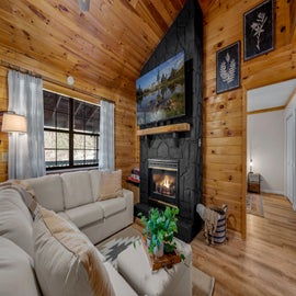 Ole Smoky Cabin's cozy living area