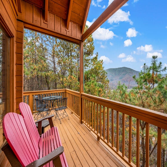 Smoky Overlook's spacious decks with views!