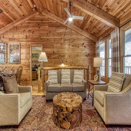 Cades Cove Escape's cozy living area