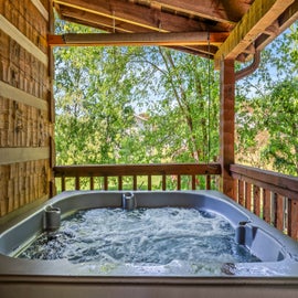 Honey Hive's bubbling hot tub