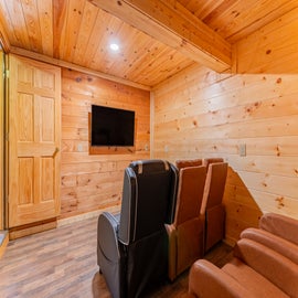 Wooden Beauty's theater room