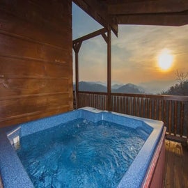 Walk In The Clouds' bubbling hot tub