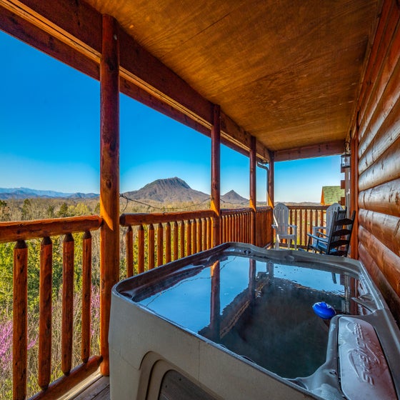 Swimming in the Smokies' bubbling hot tub