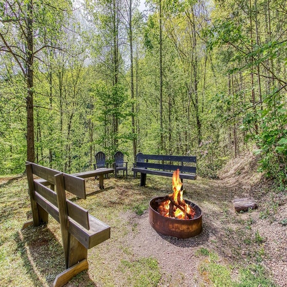 Our Mountain Memories' crackling firepit