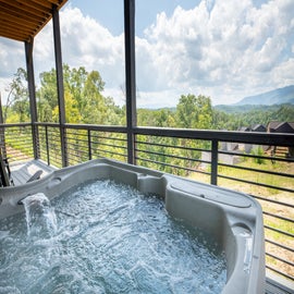 Serenity Awaits' bubbling hot tub