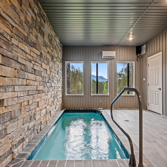 Mountain Bliss' private indoor heated pool