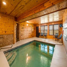 Swimming in the Smokies' private indoor pool