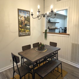 Tuck Away Townhouse's inviting dining table