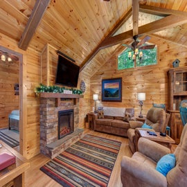 Misty Mountain Cabin' cozy living area