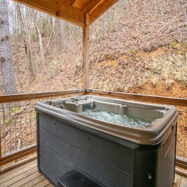 Pinewood Forest's private hot tub